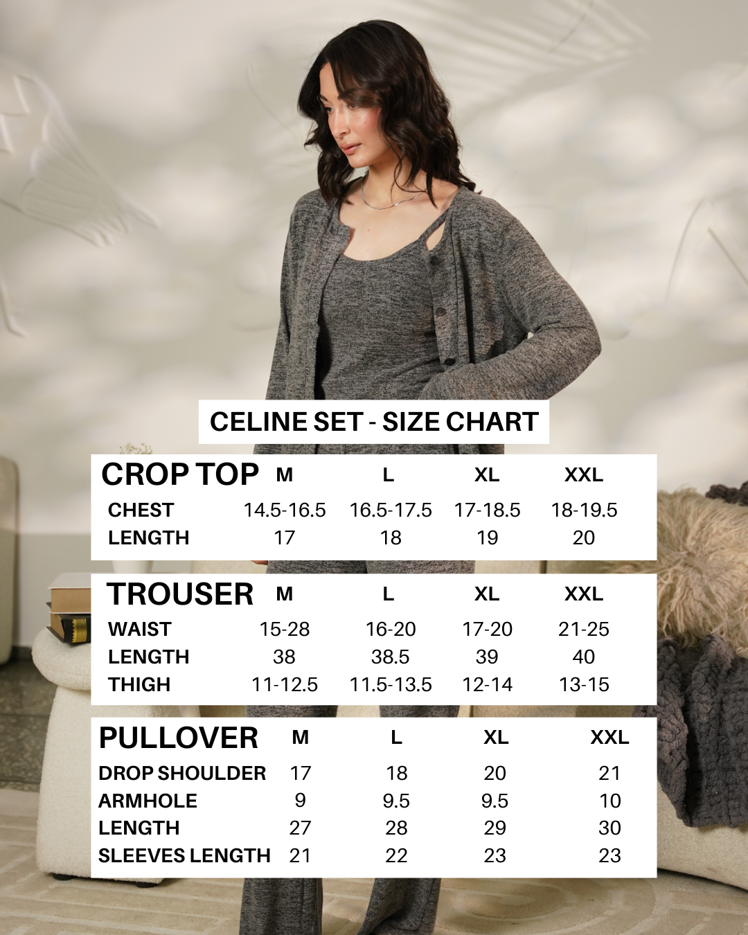 Celine Set - Charcoal